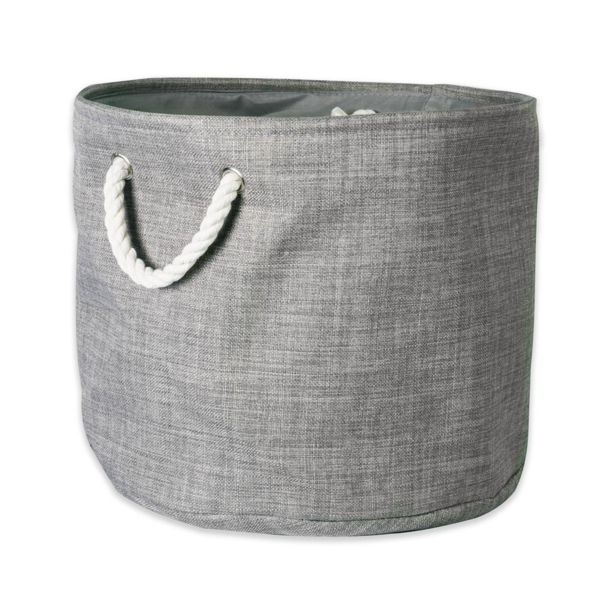 Medium Gray Polyester Variegated Round Bin